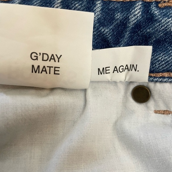 ROLLA'S Heidi High Rise Loose Straight Wide Leg Worn Wash Distressed Knee Sz 28 - Picture 12 of 13